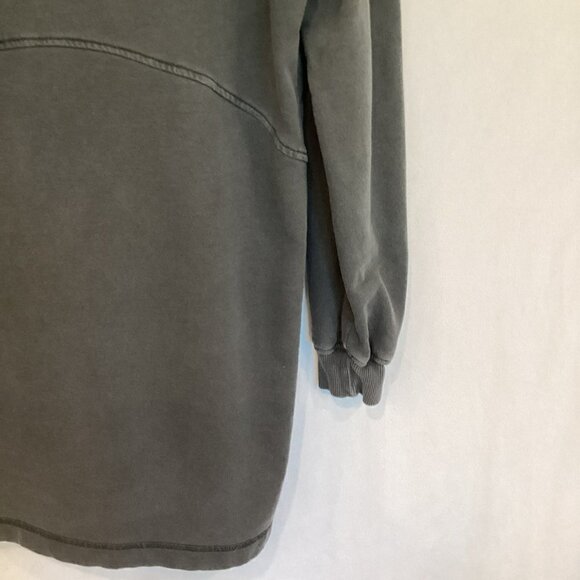 7 For All Mankind Hooded Sweatshirt Tunic Dress Women's XS Dark Gray Garment Dye - Picture 8 of 10